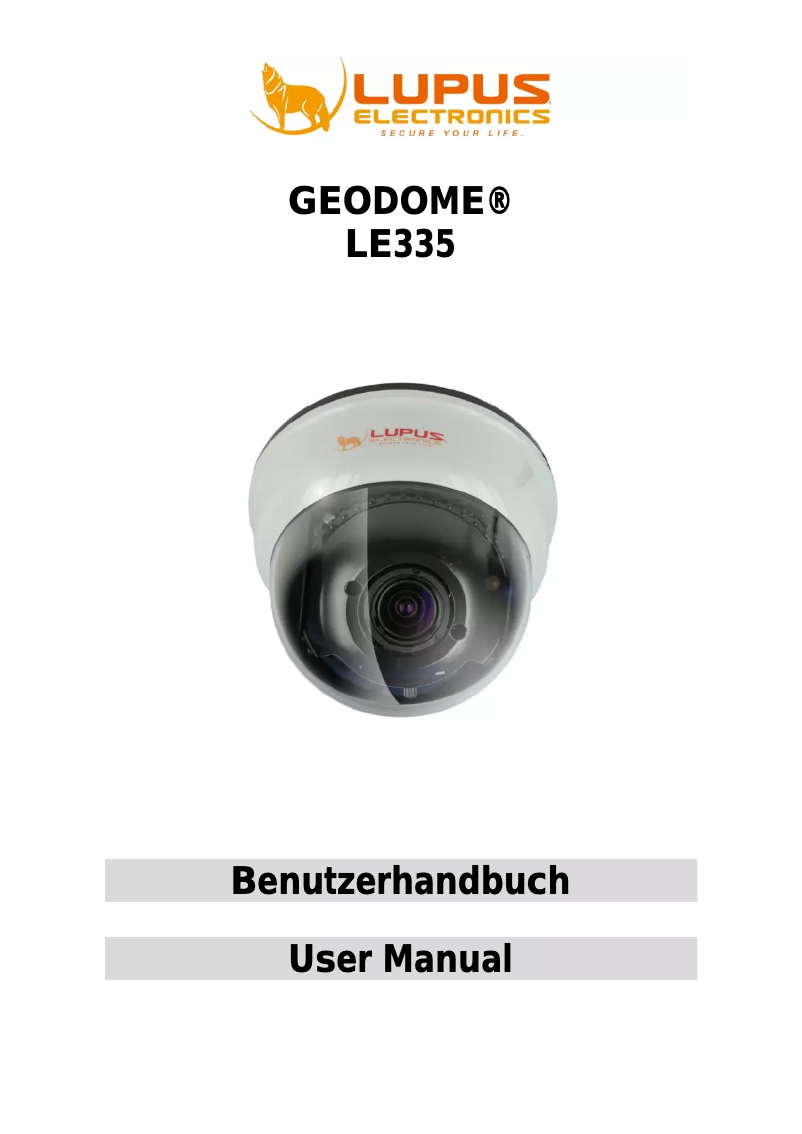 Image de la première page du manuel de l'appareil GEODOME LE335