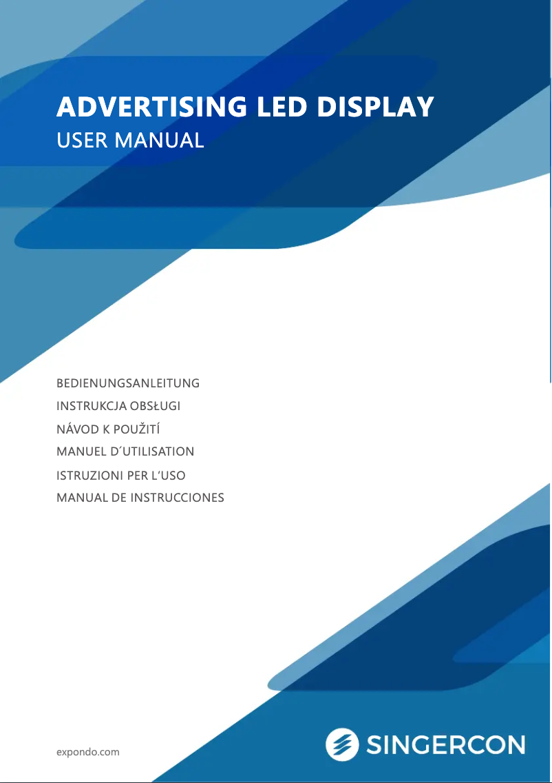 Page n°1 - Manuel utilisateur Singercon SIN-ALD-3000