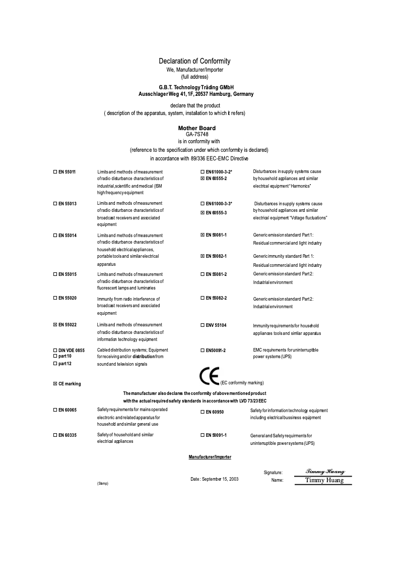 Page 1 de la notice Manuel utilisateur Gigabyte GA-7S748-L