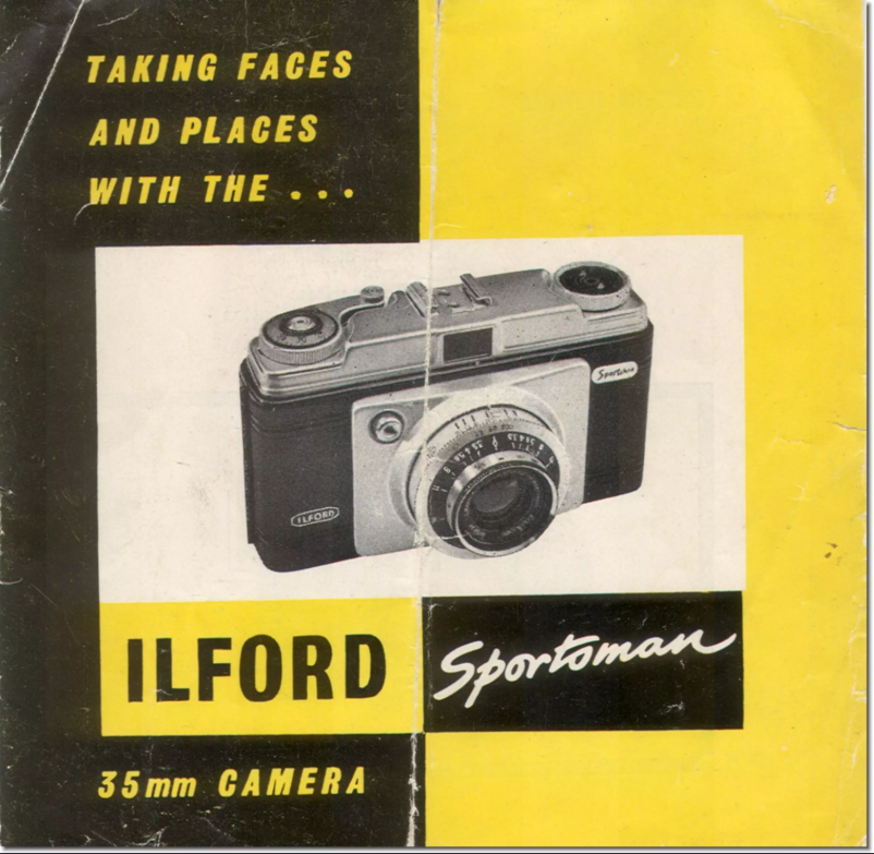 Page 1 de la notice Manuel utilisateur Ilford Sportsman 1957