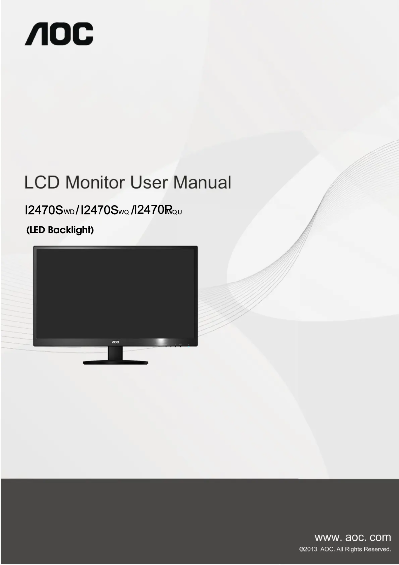 Page n°1 - Manuel utilisateur AOC I2470PWQU