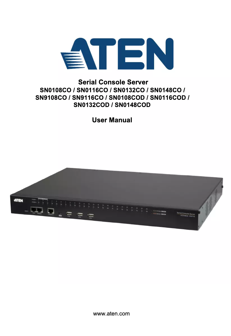 Page n°1 - Manuel utilisateur ATen SN0116CO-AX-G