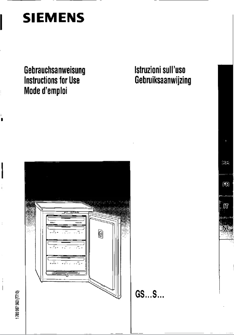 Page n°1 - Manuel utilisateur Siemens GS12S493GB