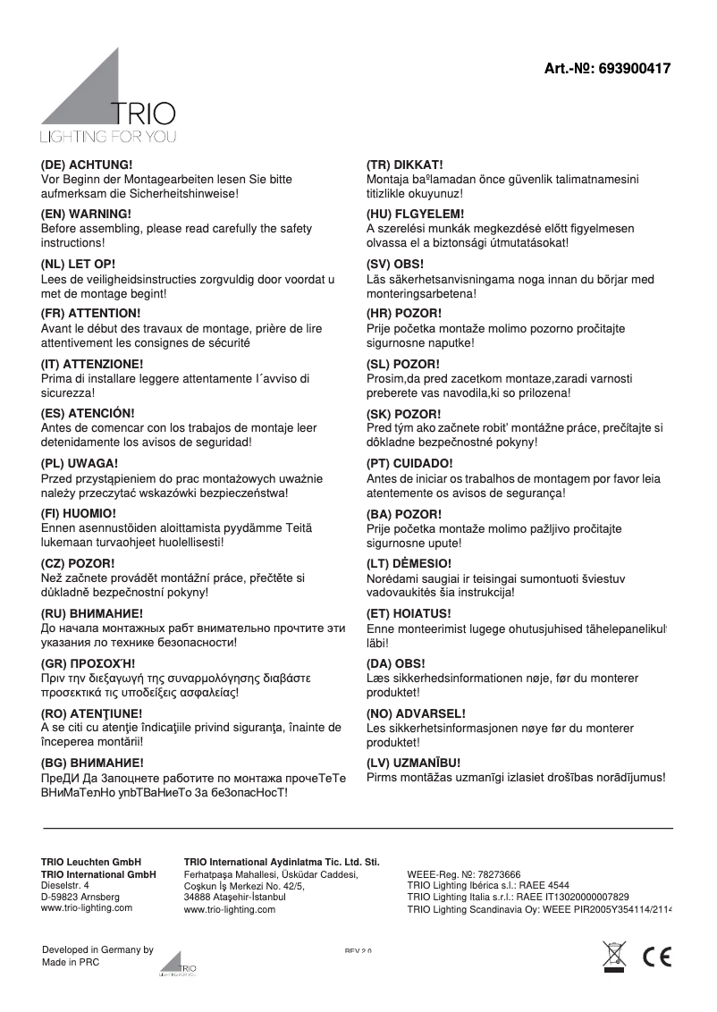 Image de la première page du manuel de l'appareil Hotel 693900417