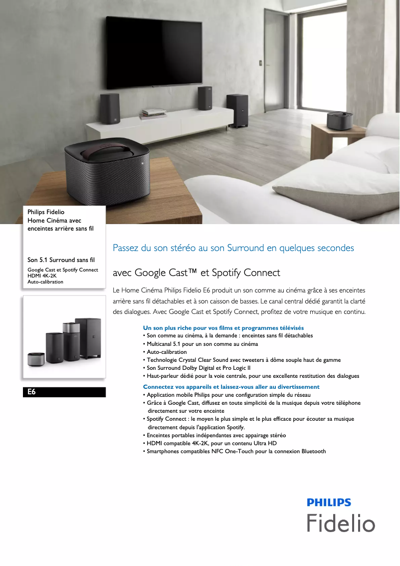 Image de la première page du manuel de l'appareil Fidelio E6