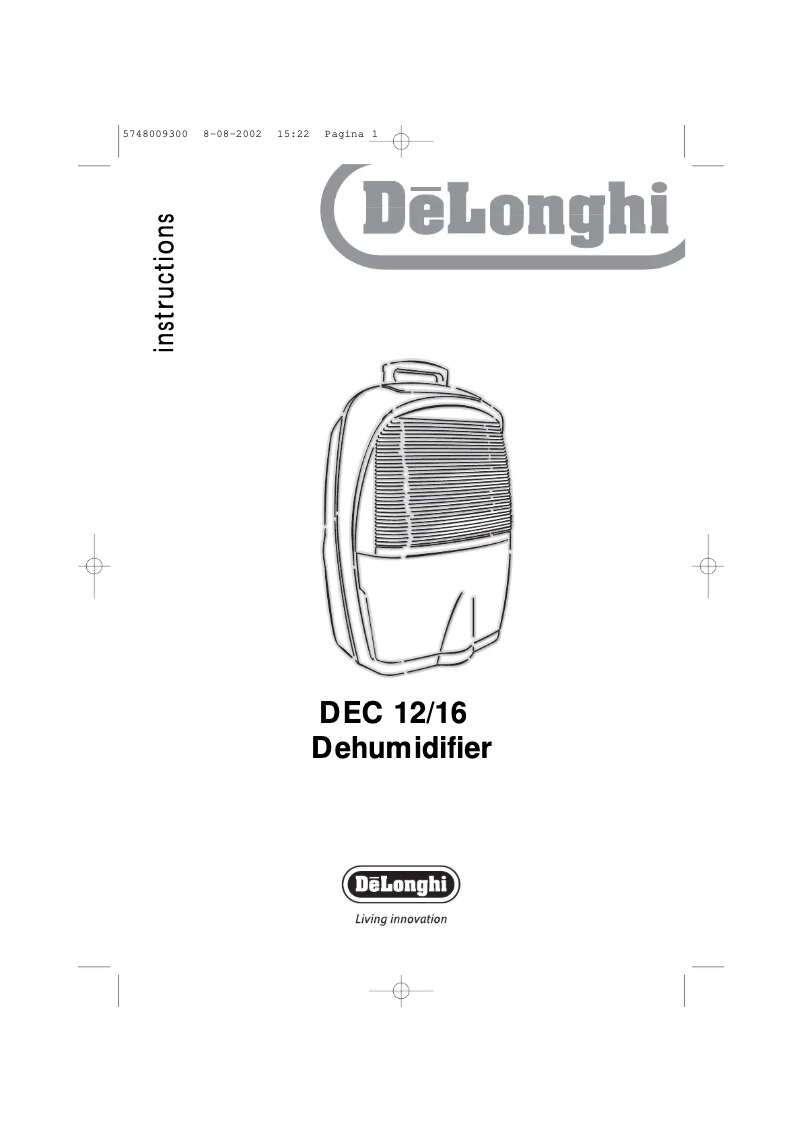 Page 1 de la notice Manuel utilisateur DeLonghi DEC16