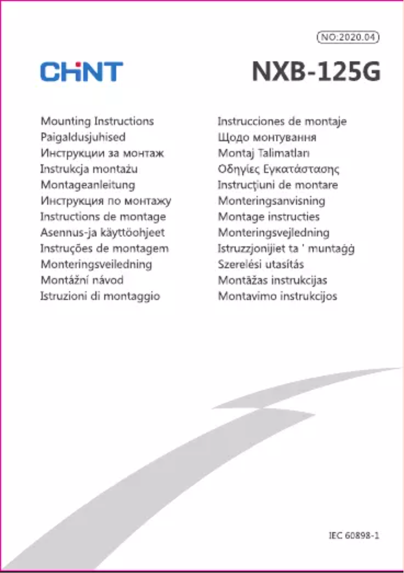 Page 1 de la notice Manuel utilisateur CHINT NXB-125G