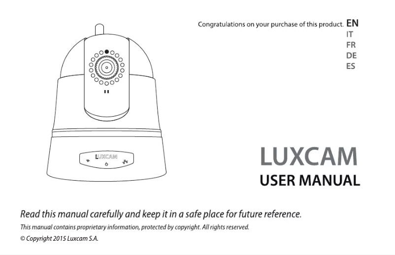 Page n°1 - Manuel utilisateur Luxcam PTZ2