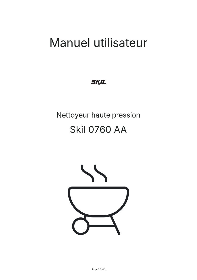 Page n°1 - Manuel utilisateur Skil 0760 AA
