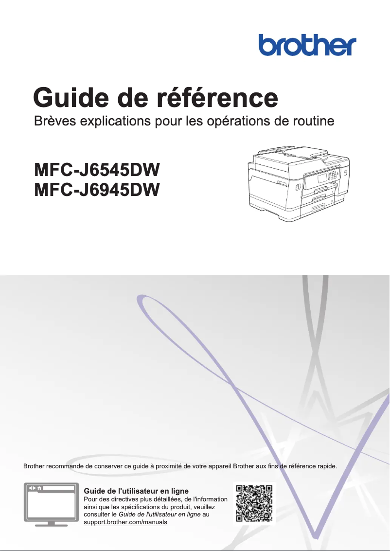 Page 1 de la notice Manuel utilisateur Brother MFC-J6545DW