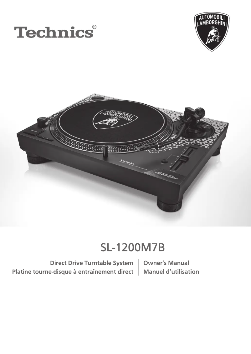 Image de la première page du manuel de l'appareil SL-1200M7B