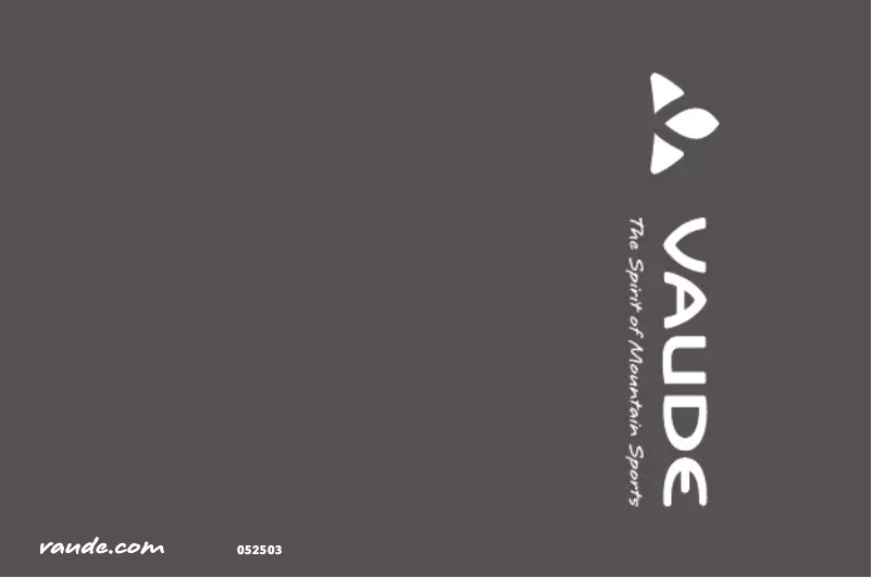 Page 1 de la notice Manuel utilisateur Vaude Campo Compact XT 2P