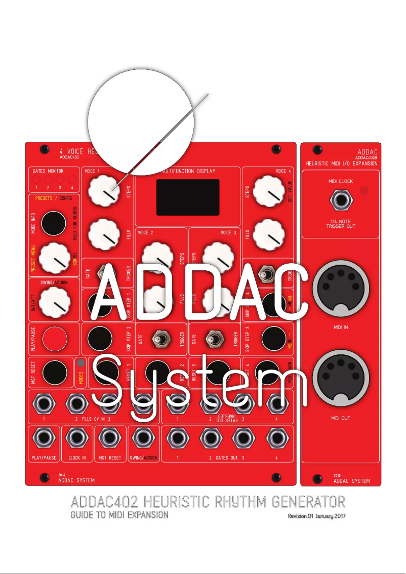 Page 1 de la notice Manuel utilisateur ADDAC System ADDAC402B