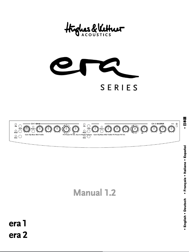 Page 1 de la notice Manuel utilisateur Hughes & Kettner ERA 1