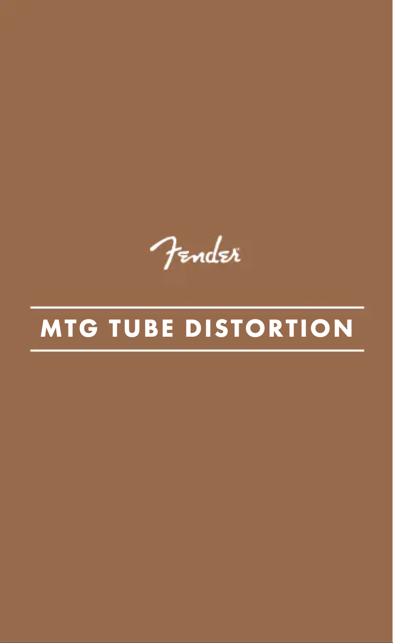 Image de la première page du manuel de l'appareil MTG Tube Distortion
