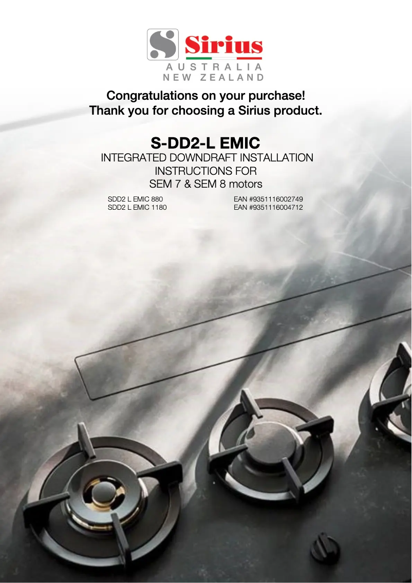 Página 1 del manual Manual de usuario Sirius SDD2LEMIC880