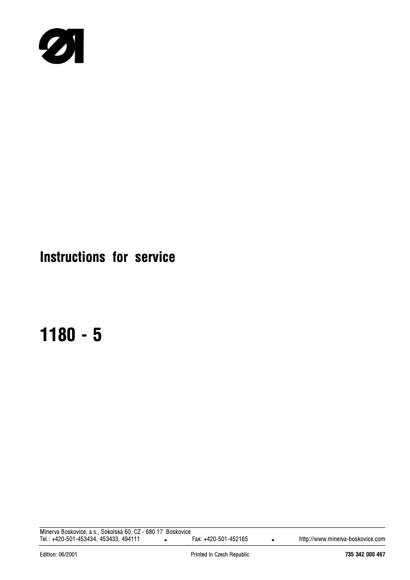 Page n°1 - Manuel utilisateur Dürkopp Adler 1180