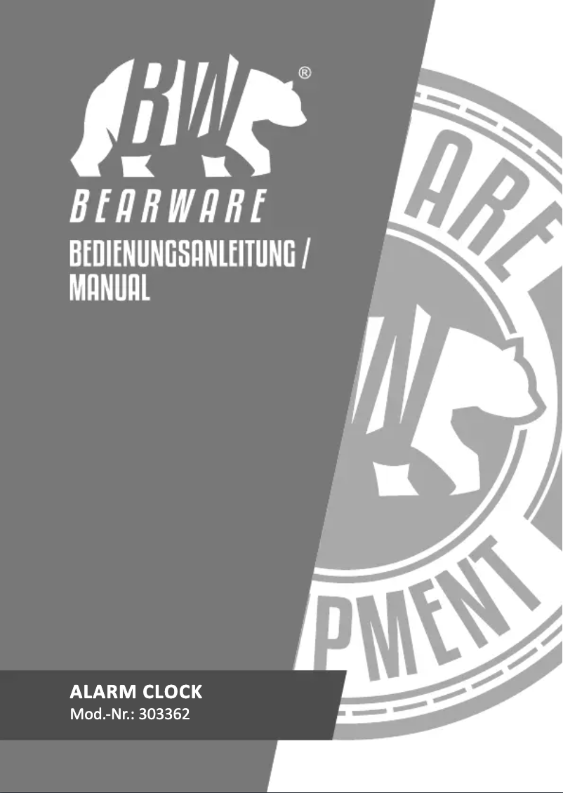 Page 1 de la notice Manuel utilisateur Bearware 303362