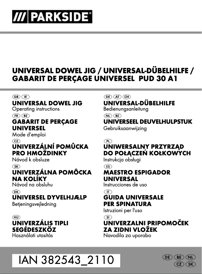 Page 1 de la notice Manuel utilisateur Parkside PUD 30 A1