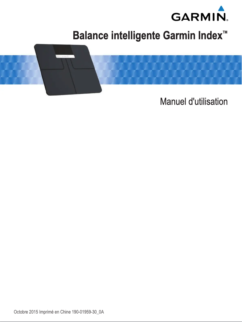 Image de la première page du manuel de l'appareil Index