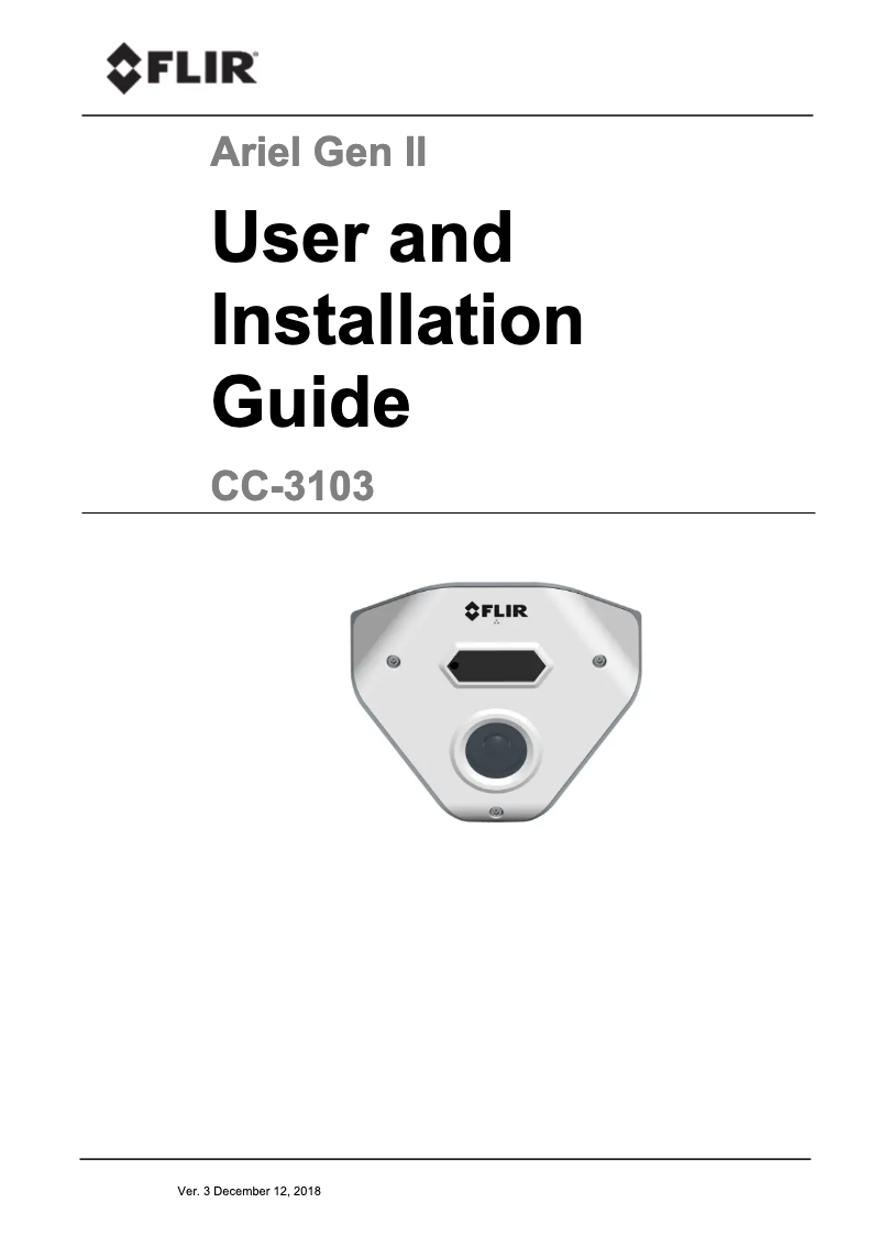 Image de la première page du manuel de l'appareil Ariel CC-3103