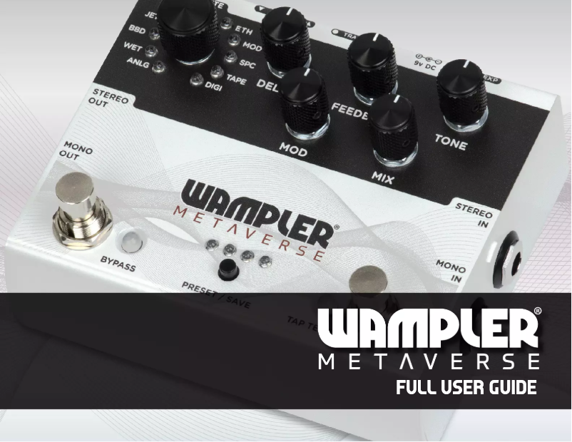 Page n°1 - Manuel utilisateur Wampler Metaverse