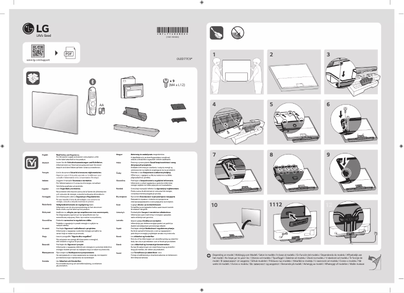 Image de la première page du manuel de l'appareil OLED77C9