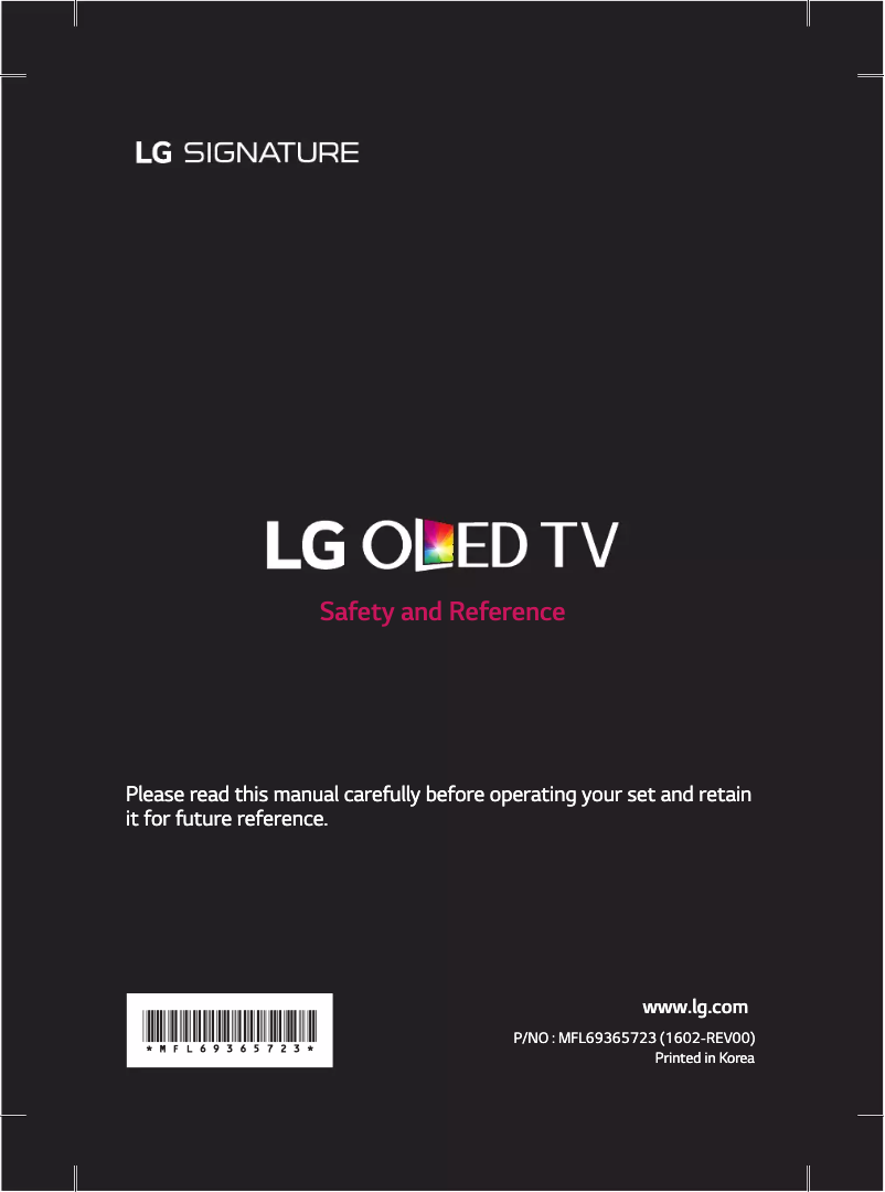 Página 1 del manual Manual de usuario LG OLED 65G6