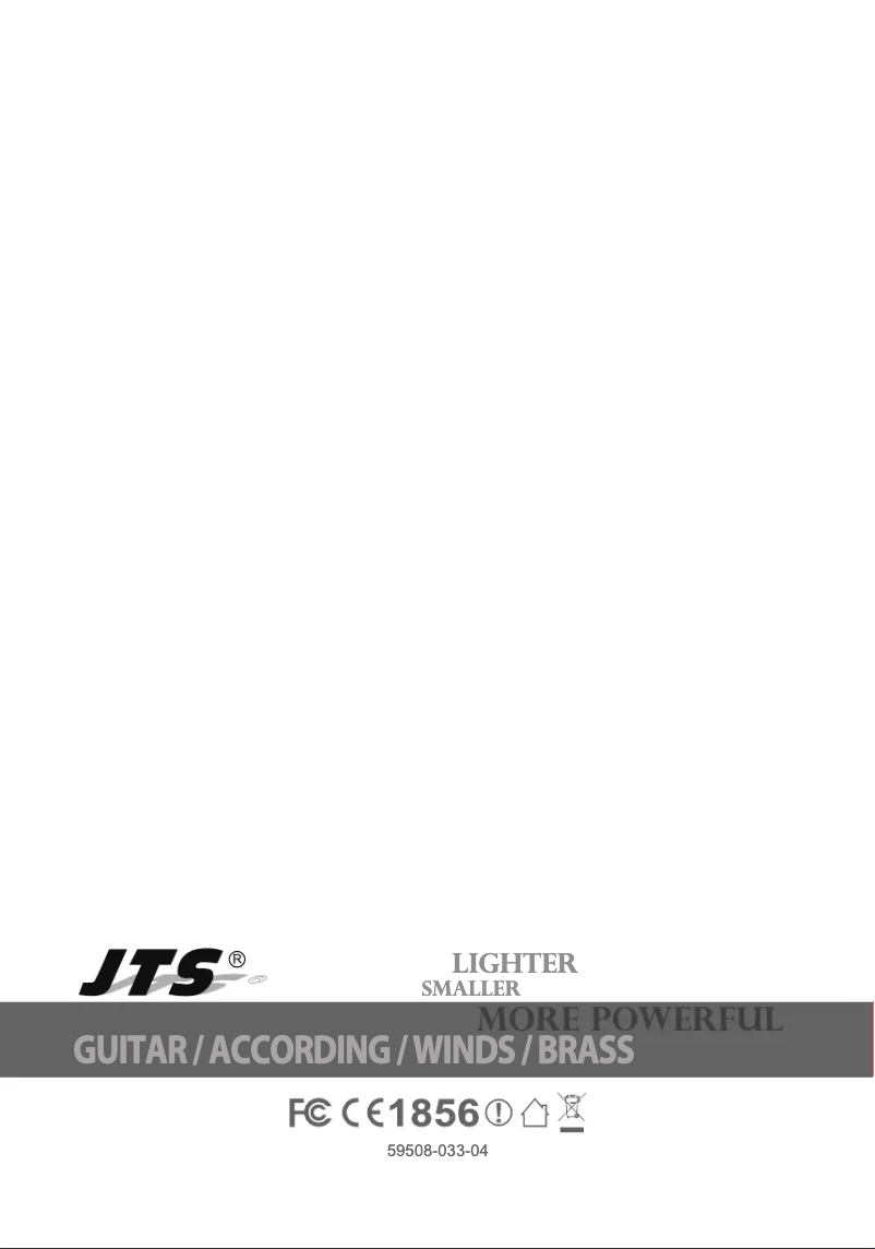 Page n°1 - Manuel utilisateur JTS UT16GT