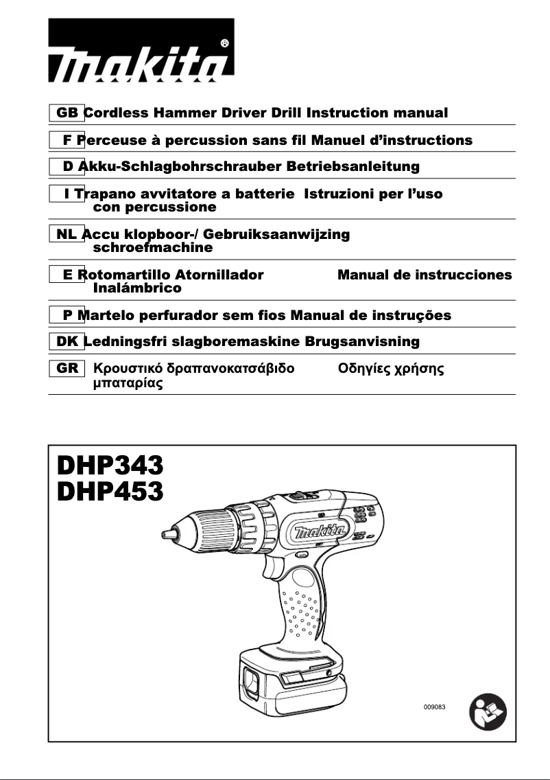 Page n°1 - Manuel utilisateur Makita DHP453RYX2