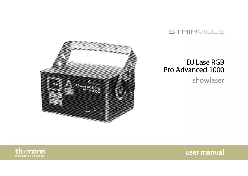 Image de la première page du manuel de l'appareil DJ Lase RGB Pro Advanced 1000