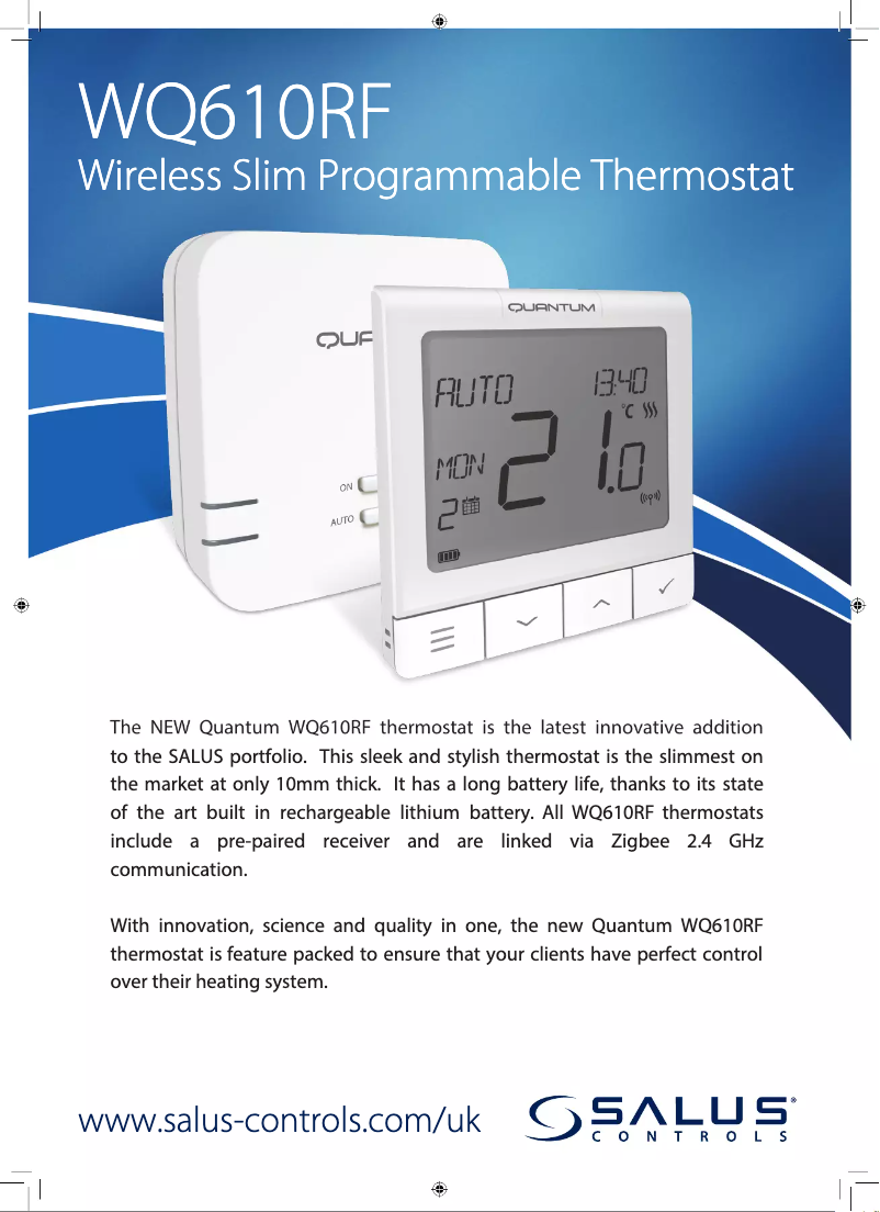 Image de la première page du manuel de l'appareil WQ610RF