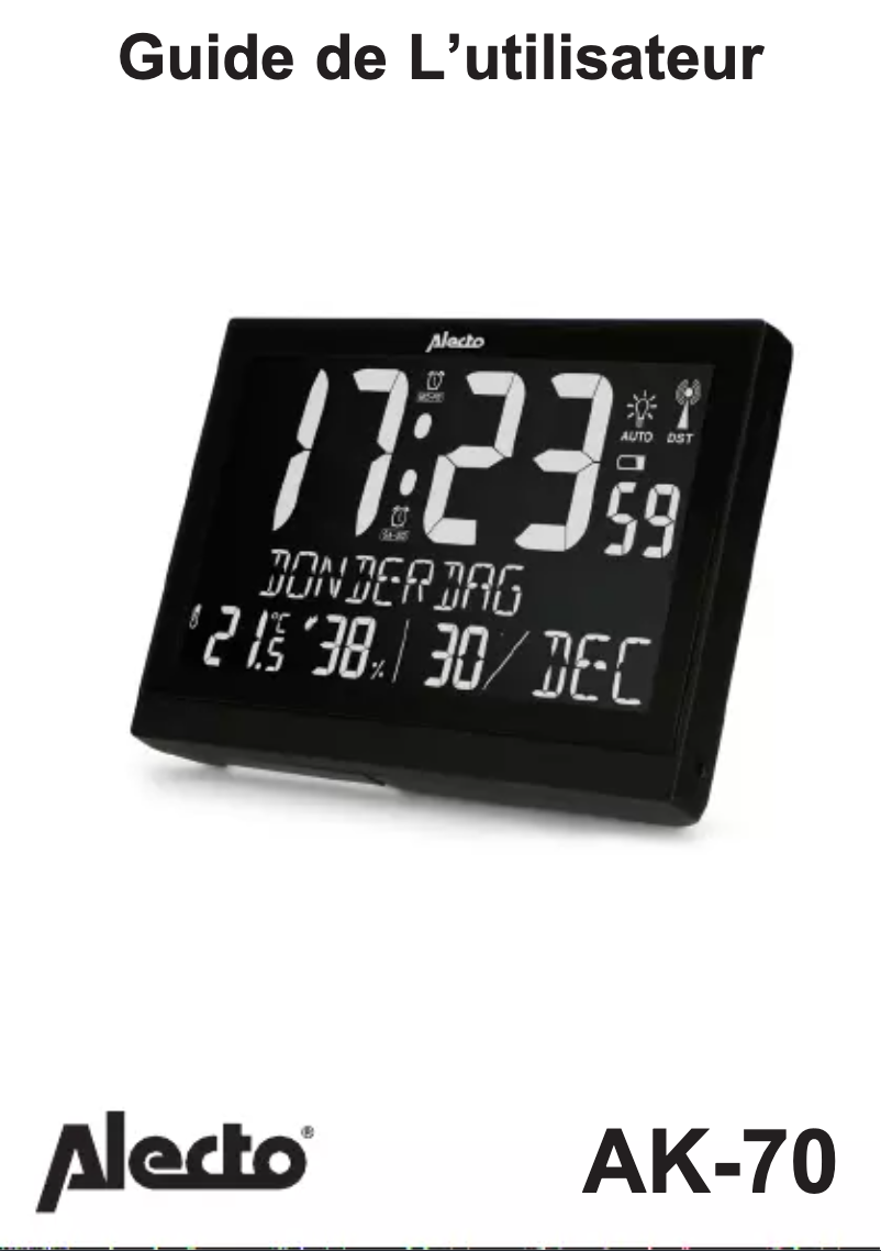 Page n°1 - Manuel utilisateur Alecto AK-70