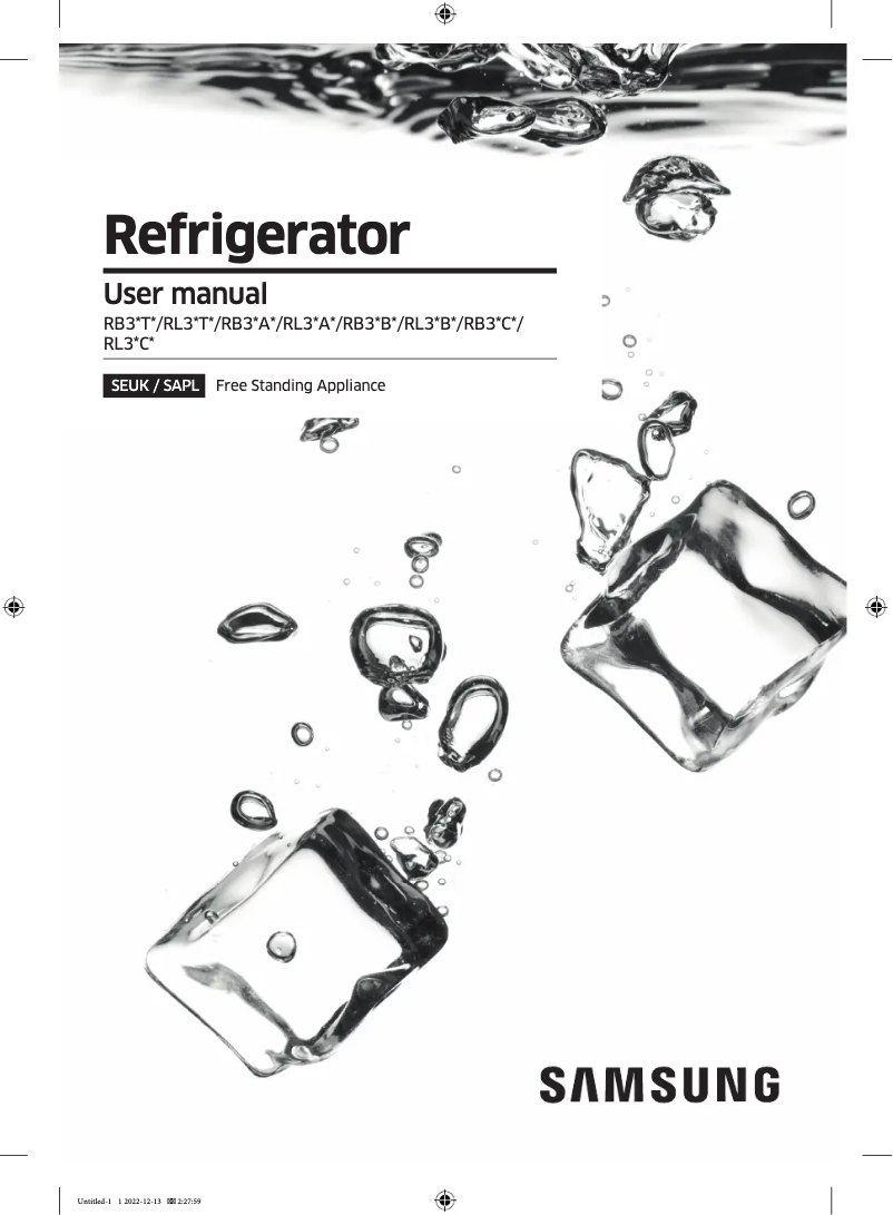 Image de la première page du manuel de l'appareil RL34T602FS9