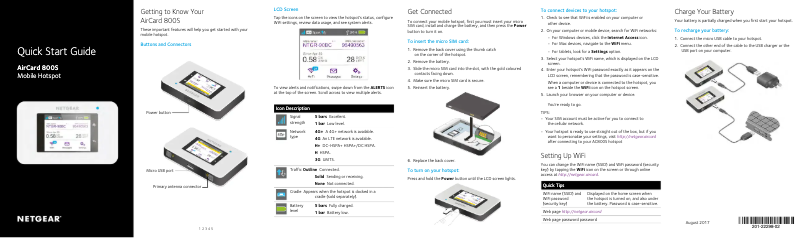 Image de la première page du manuel de l'appareil AirCard AC800S