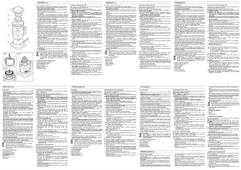 Page n°1 - Manuel utilisateur Solac Buon Giorno EX6156