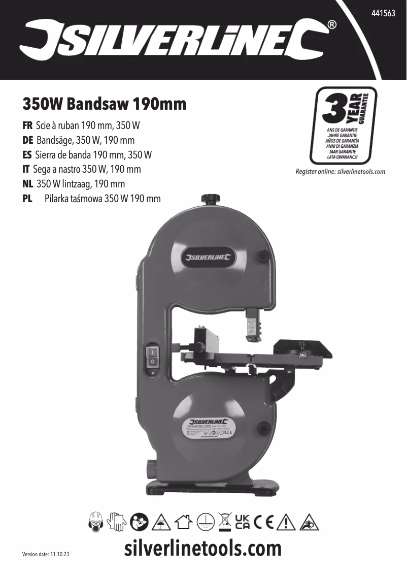 Page 1 de la notice Manuel utilisateur Silverline 441563