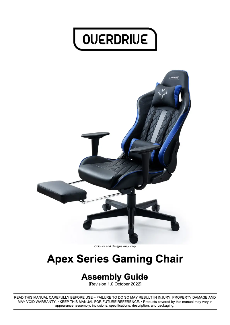 Image de la première page du manuel de l'appareil Apex Series