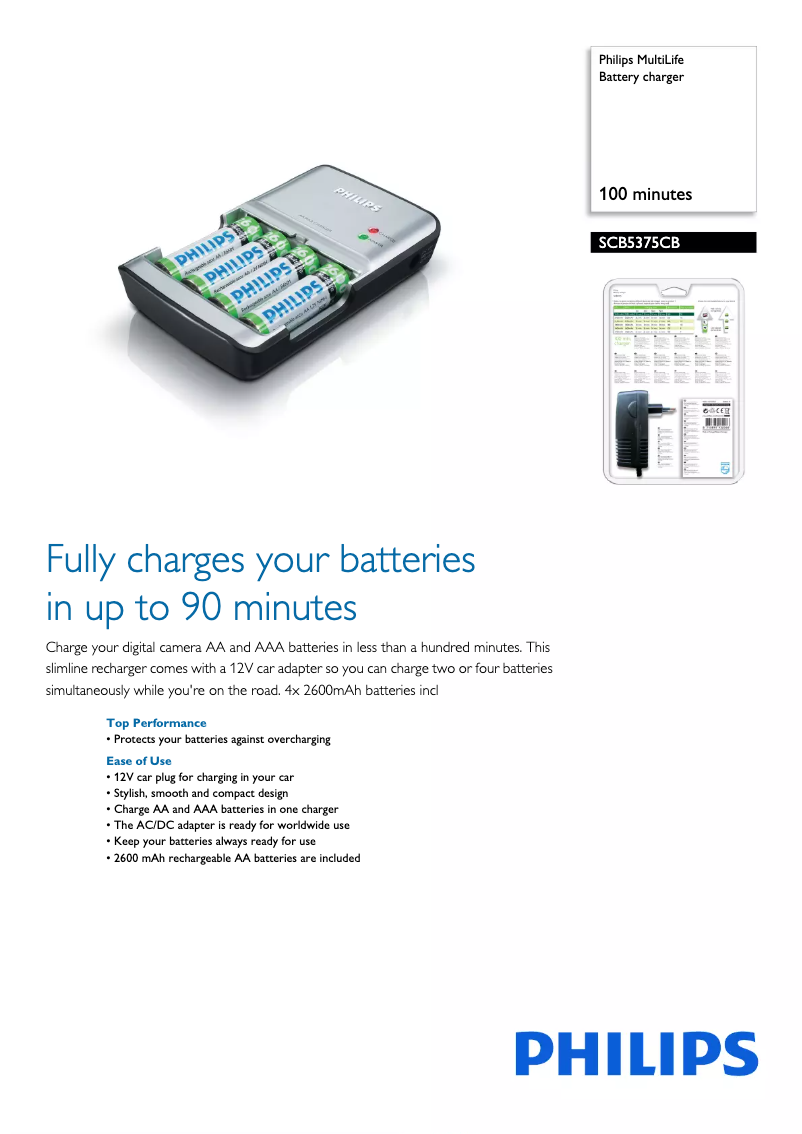 Page n°1 - Brochure Philips MultiLife SCB5375CB