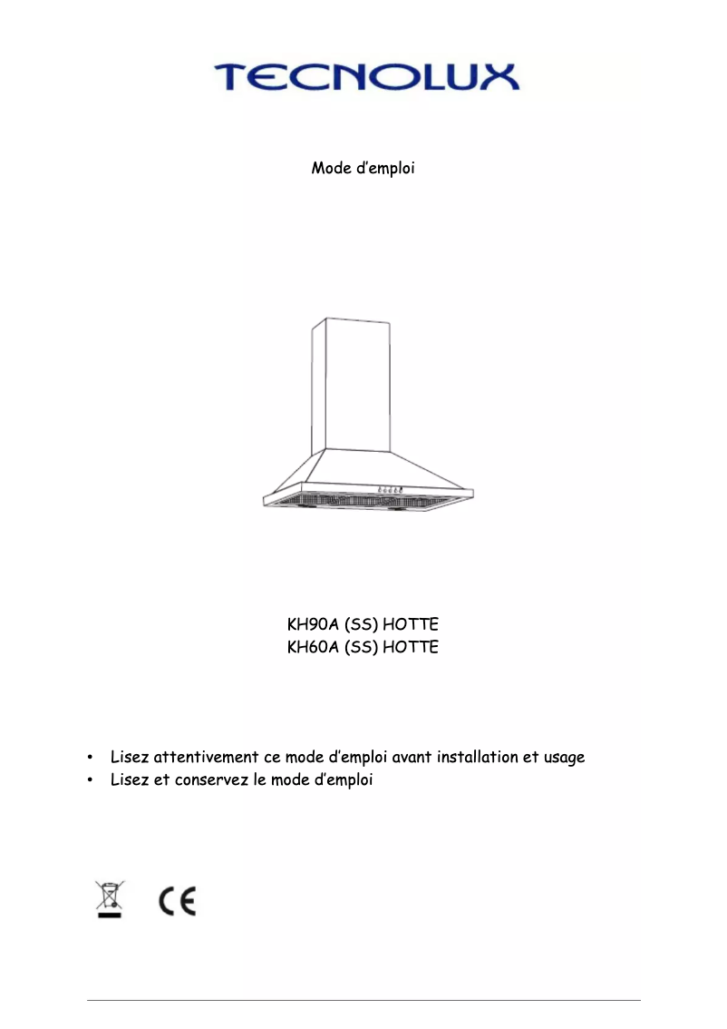 Image de la première page du manuel de l'appareil KH60A