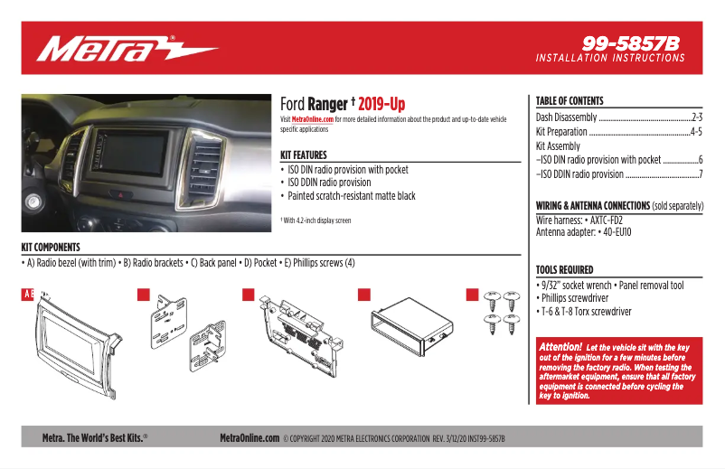 Image de la première page du manuel de l'appareil 99-5857B