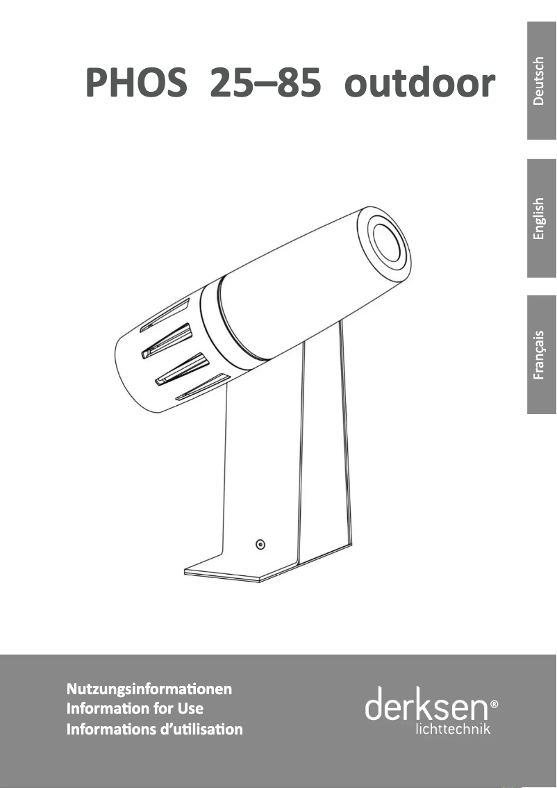 Image de la première page du manuel de l'appareil PHOS 25 outdoor