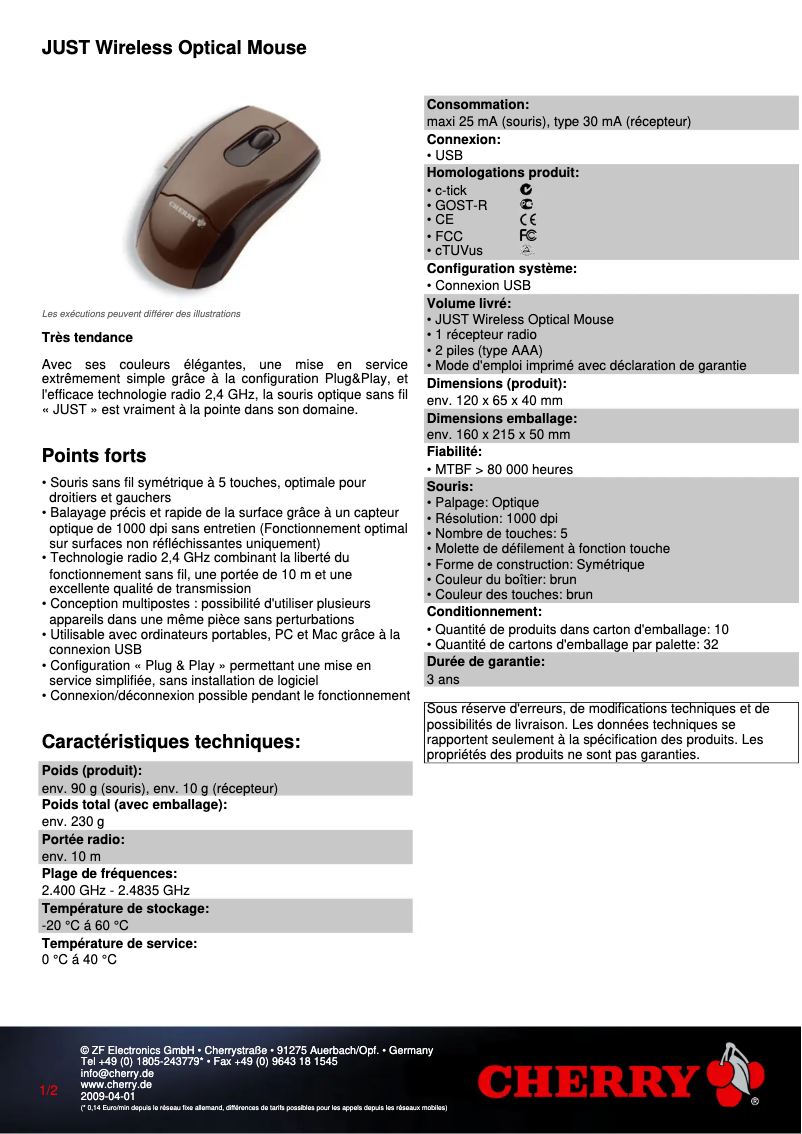 Image de la première page du manuel de l'appareil JUST M-8000