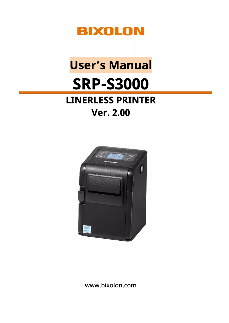 Image de la première page du manuel de l'appareil SRP-S3000