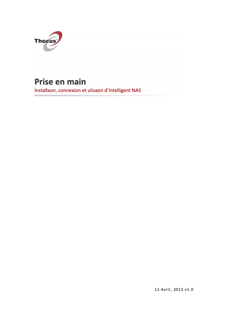 Image de la première page du manuel de l'appareil N4520 12TB