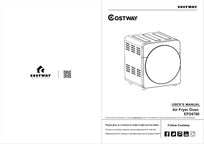 Página 1 del manual Manual de usuario Costway EP24760