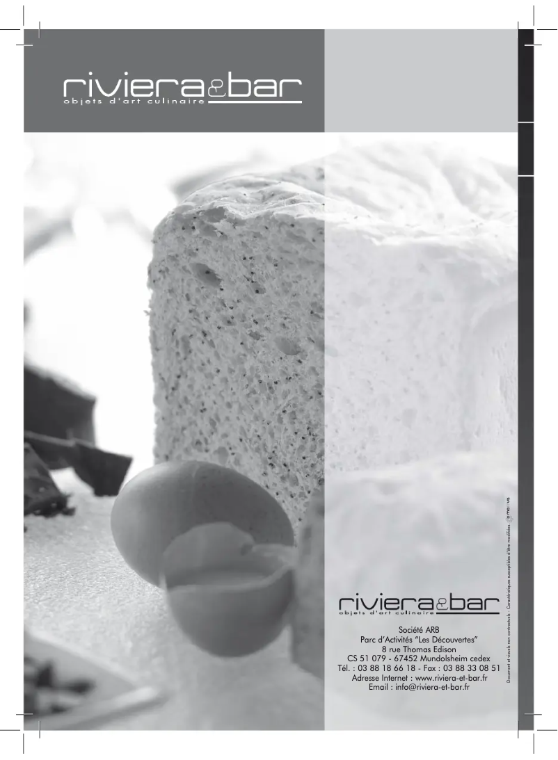 Page 1 de la notice Manuel utilisateur Riviera & Bar QD 778 A