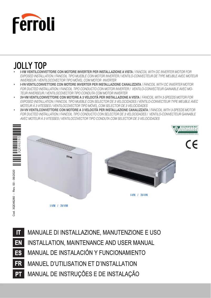 Image de la première page du manuel de l'appareil Jolly Top