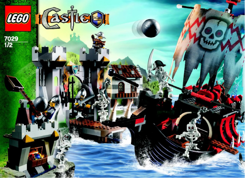 Page 1 de la notice Consignes visuelles Lego Castle 7029