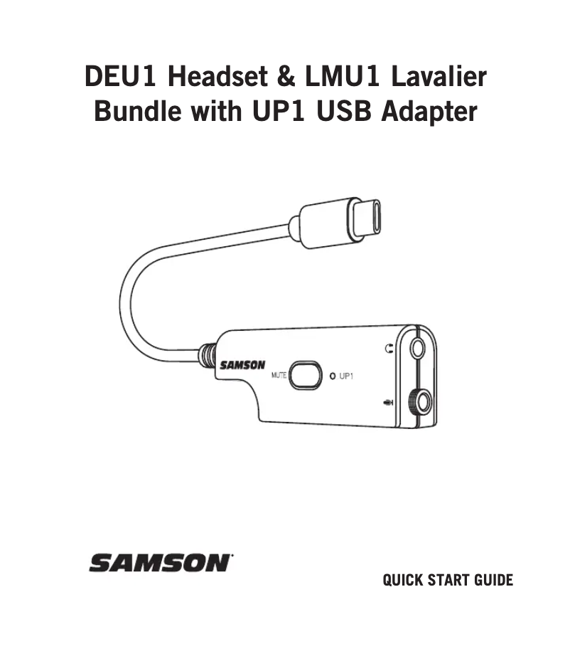 Page 1 de la notice Manuel utilisateur Samson LMU1